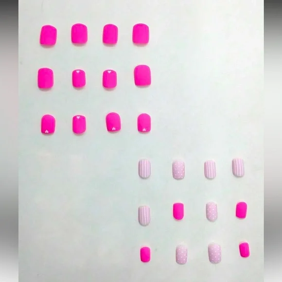Vibrant Pink Press-On Nails - Picture 2 of 2